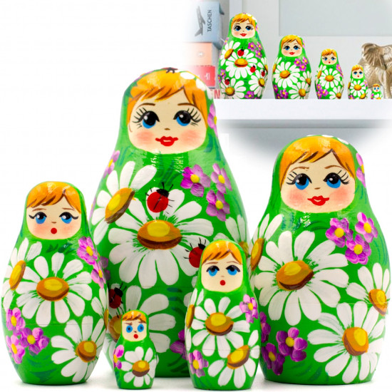 Матрешка в летнем сарафане с ромашками, лучший подарок, 5 в 1