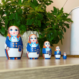 Матрешки в национальной одежде Финляндии, оригинальный сувенир, 5 шт