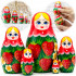Традиционная матрешка с клубникой, сувениры из дерева, 5 шт