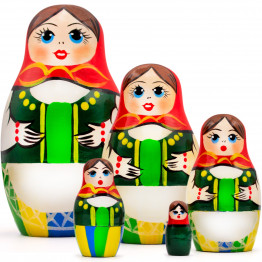 Матрешки в традиционном немецком платье Dirndl, 5 в 1, декор дома