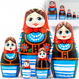 Матрешка в польском народном костюме (набор 5 шт)