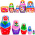Разноцветная радужная матрешка, игрушки из дерева, 5 в 1