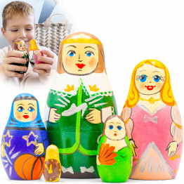 Матрешки по сказке Золушка, развивающие игрушки, 5 шт