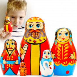 Матрешки-игрушки с героями «Сказка о царе Салтане», 5 в 1