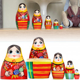 Пасхальные матрешки, набор 5 шт, подарок на Пасху