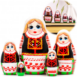 Коллекционная серия «Народные костюмы Беларуси»: Матрешка Калинковичский строй, 5 шт