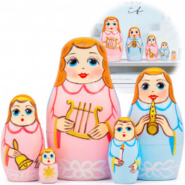 Матрешка фигурки Ангелов, оригинальный подарок, 5 шт