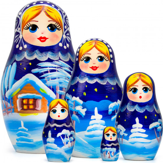 Набор матрешек "Русское Рождество", 5 шт