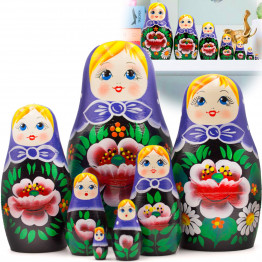 Матрешка с ромашками и маками, декор для комнаты, набор из 7 шт
