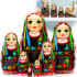 Матрешка в украинской вышиванке, старинные игрушки (набор 7 шт)