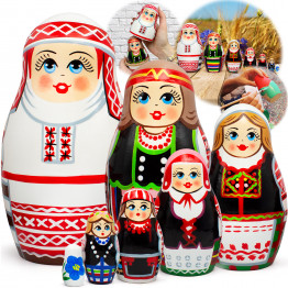 Коллекционный набор матрешек «Традиционные строи женского костюма Беларуси», 7 шт