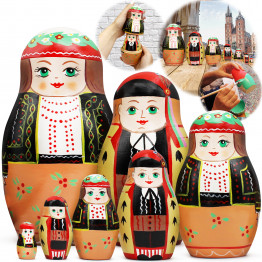 Матрешки в Польском национальный костюме, Краковский строй, 7 шт