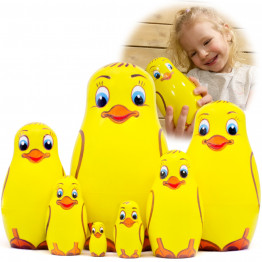 Матрешки утята, деревянные игрушки, 7 штук
