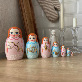 Матрешка Ангел, игрушки Монтессори, 7 штук