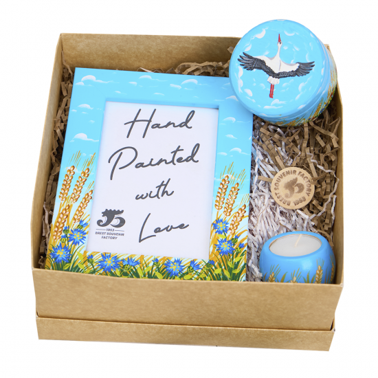 Подарочный набор «Беларусь» с ручной росписью, натуральное дерево