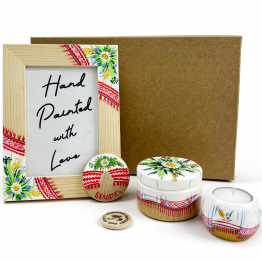 Подарочный набор с белорусской росписью из 4 предметов, ручная роспись