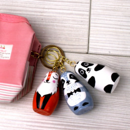 Набор брелоков-матрешек с изображением милых животных 10 шт