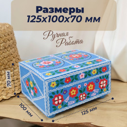 Деревянная шкатулка «Кремно» – ручная роспись в Оговском стиле
