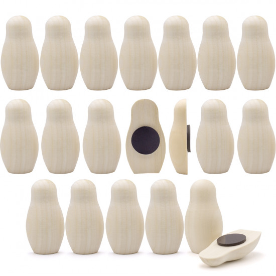 Набор 20 магнитов-заготовок в форме матрешки, 5,5 см