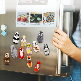 Матрешки - магниты в виде животных, лот 12 шт