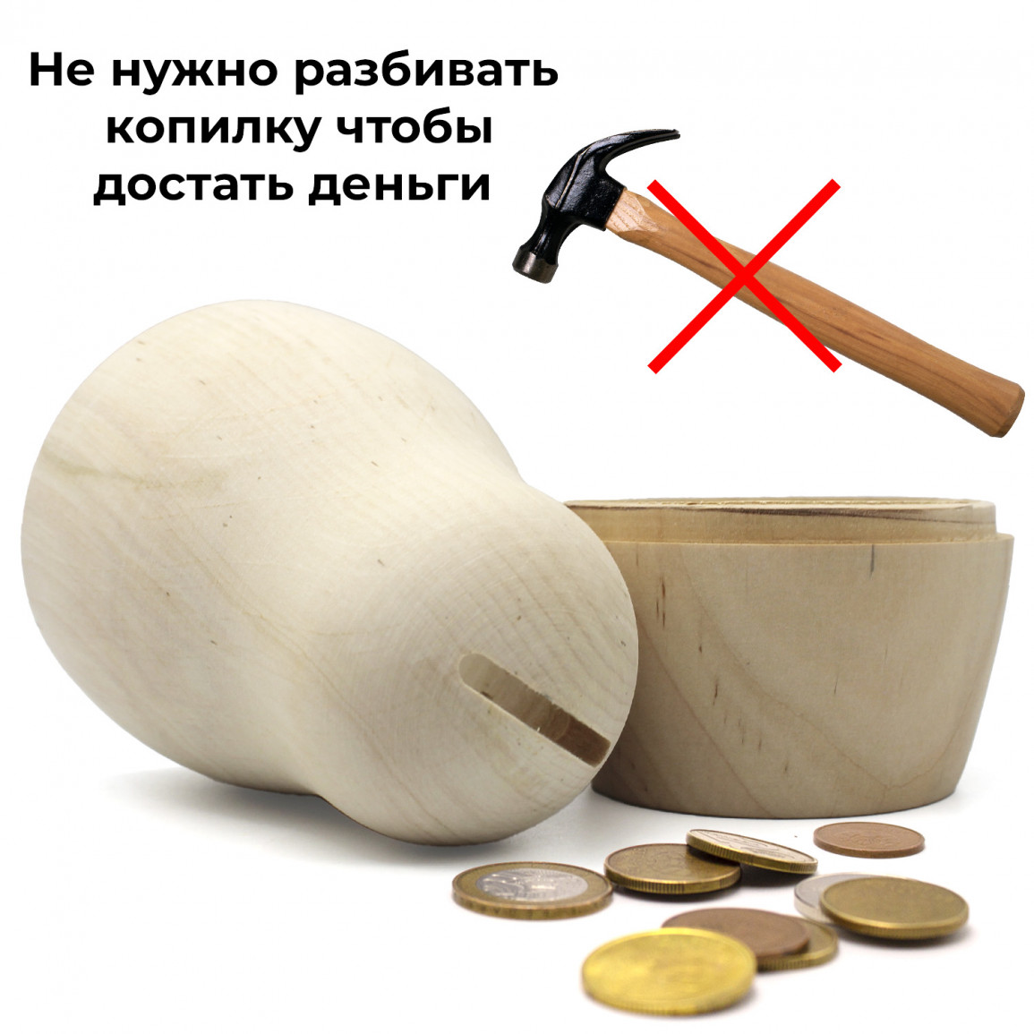 Копилка в виде заготовки матрешки, набор 2 шт купить в интернет ...