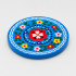 Синий деревянный магнит «Кремно» с оговской росписью