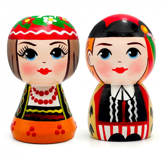 Деревянные фигурки «Польская пара в народных костюмах»