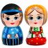Деревянные фигурки «Русская пара в традиционных костюмах»