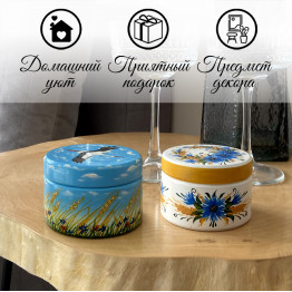 Набор деревянных шкатулок ручной росписи, белорусские мотивы, 2 шт