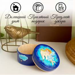 Деревянная шкатулка Зубная фея с 3D-зубом – для молочных зубов и детских сокровищ