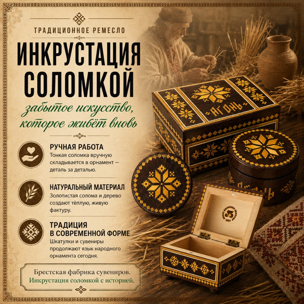 Инкрустация соломкой